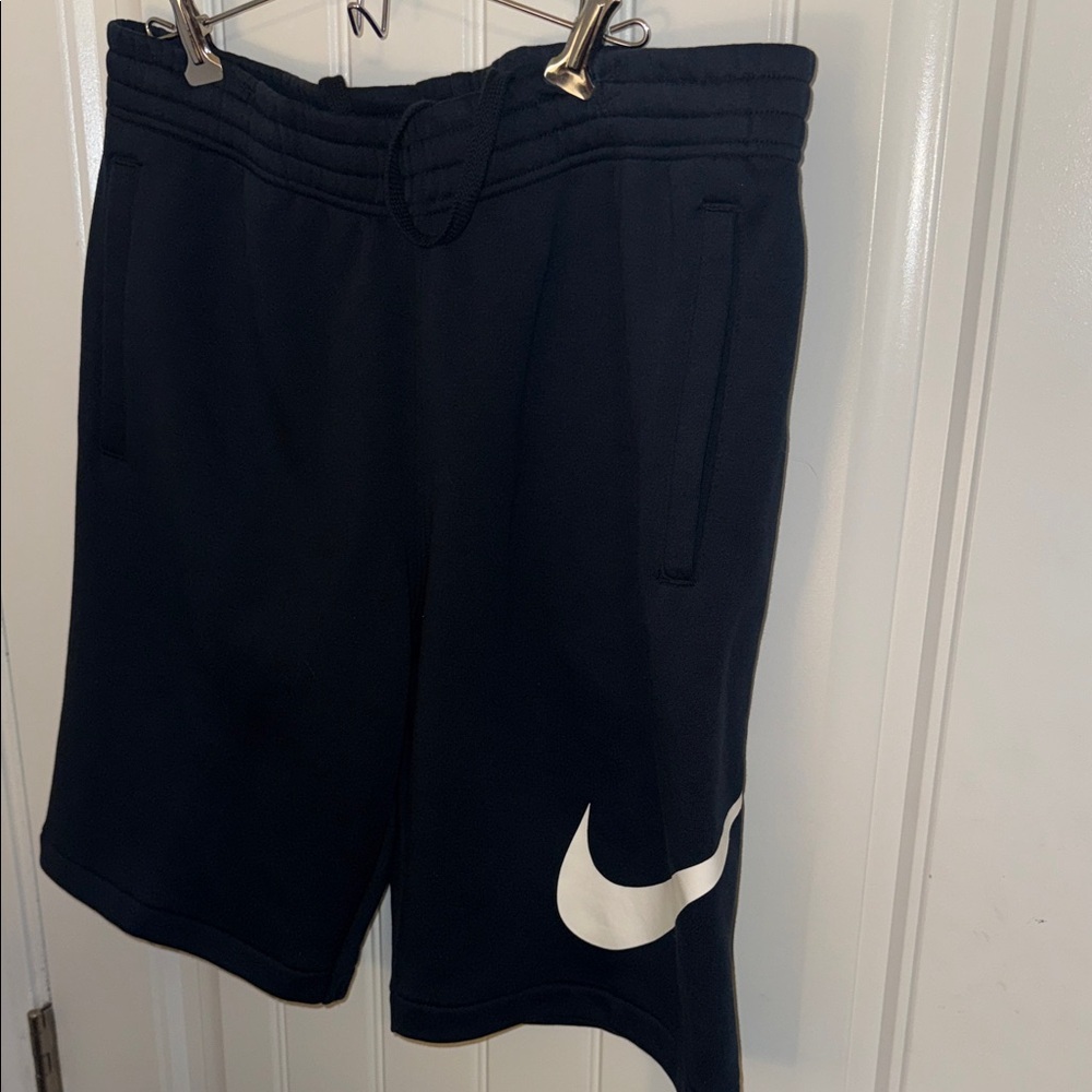 Nike Black Men's Shorts with White Swoosh - Picture 3 of 8